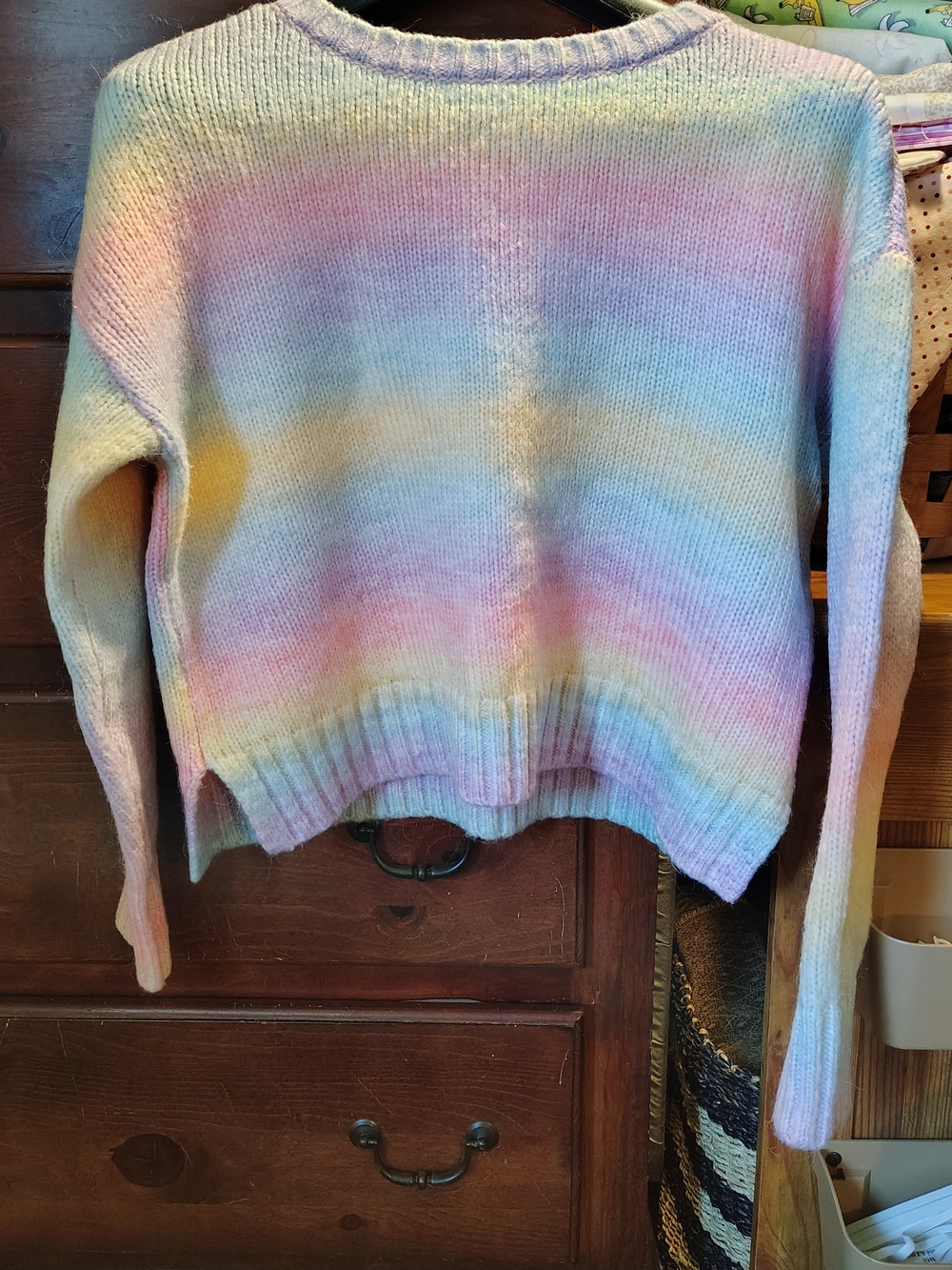 Pastel Multicolor Crewneck Sweater - Women